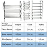 3/4/5/6 Layer Metal Shelves Shoe Rack Organiser Storage Stand Display Shelf Home