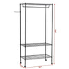 Large Clothes Rail Hanging Coat Stand Shoe Rack Shelf Storage Double Layer