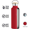 Stainless Steel Water Bottle Double Wall Insulated Vacuum Gym Metal Flask Sports