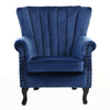 Chesterfield Button Wingback Fabric Armchair Studs Chair Orthopedic Luxury Seat