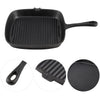 Cast Iron Steak Frying Pan Food Meals Gas Induction Cooker Cooking Kitchen 24cm