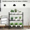 3Tier Metal Ladder Plant Stand Home Outdoor Garden Flower Pot Shelf Display Rack