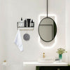 Wall Mounted Shelf Hooks Basket Wire Rack Storage Unit With Key Hanging Hangers