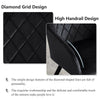 2 Pcs Dining Chairs With Armrests Velvet / PU Cushions Diamond Pattern Backrests