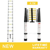 EN131 Heavy Duty Telescopic Ladder Multipurpose Extendable Laders Aluminium 4.1m