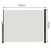 Retractable Side Awning Garden Windbreak Sunshade Outdoor Blind Screen 180x300cm