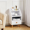Bedside Cabinet Lamp Table Wooden Bedroom Nightstand With Storage Drawer Shelf