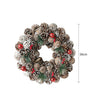Christmas Wreath Hanging Decor Xmas Party Snow Door Wall Garland Ornament Decor