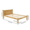 Corona 4ft Small Double Bed Frame Low Foot End Solid Pine Wood Bedroom Furniture