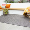 Plain Graphite Grey Outdoor Rug Plastic Flat Washable Rugs Zero Pile Hall Runner