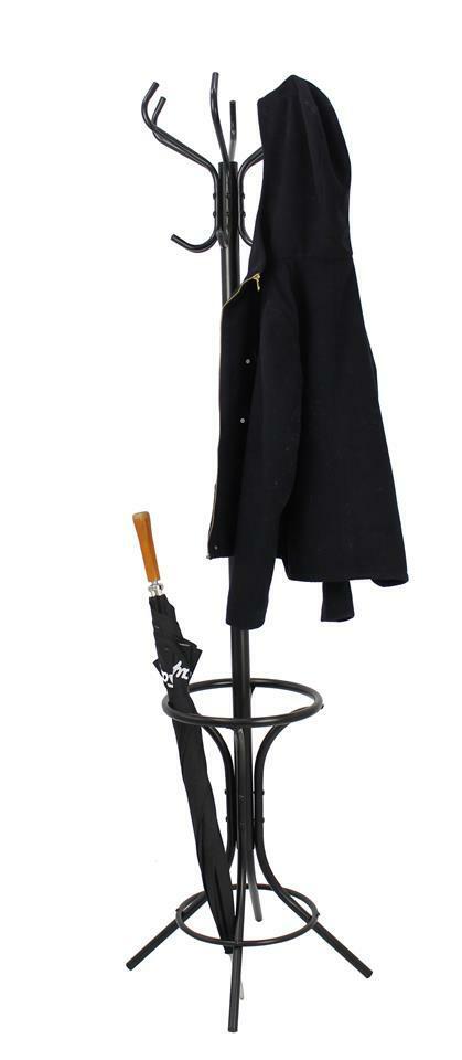 Coat Stand Floor Standing Rack Garment Clothes Hanger Hooks Hat Umbrella Stand