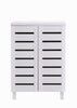2 Door Shoe Storage Cabinet Footwear Stand Rack Unit Cupboard Sideboard White