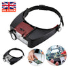 Magnifying Glass Headset LED Light Head Headband Visor Magnifier Loupe With Box