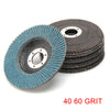 10 Pcs Professional Flap Sanding Discs 115mm 4.5" 40 60 80 120 Grit Angle Zircon