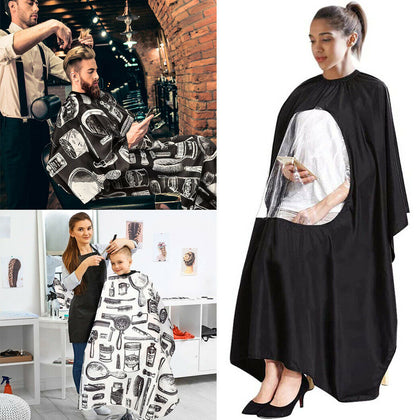 Hair Cutting Cape Barbers Gown Apron Hairdressing Colouring Cover for Kids Adult