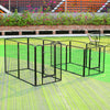 Foldable Pet Play Run Cage Dog Puppy Pen Rabbit Guinea Pig Black Metal Enclosure
