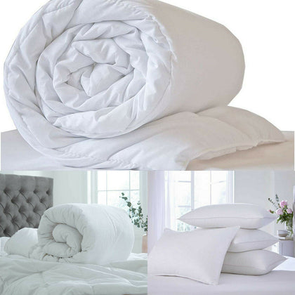 Duvet Quilt 4.5 10.5 13.5 15 Tog Single, Double, King Super King Size OR Pillows