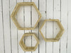 Set Of 3 Handmade Hexagon Shelves Wooden Shelves Made From Sustainable Pine Wood