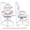 Pink Racing Gaming Chair Massage Ergonomic Computer Desk Recliner with Footrest