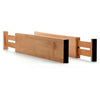 Set of 2 Bamboo Wooden Drawer Dividers Separators Organizers Expandable Dividers