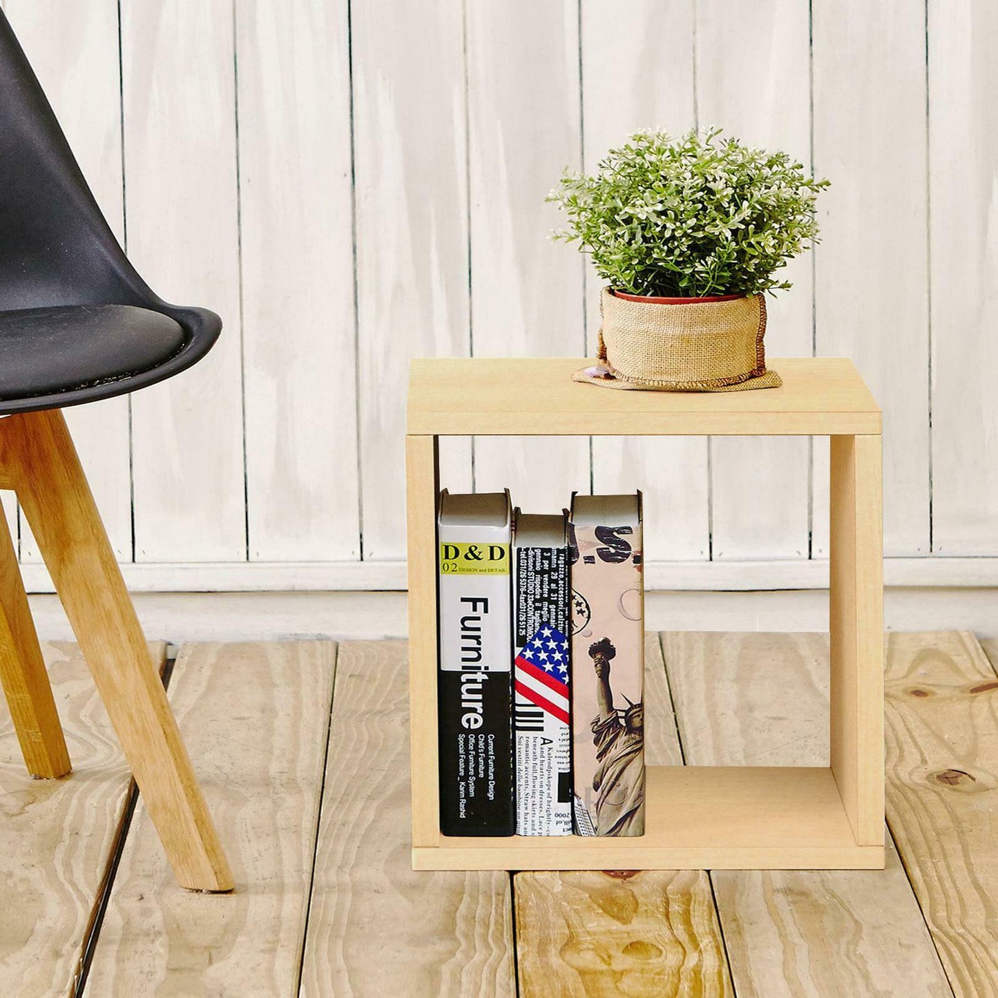 New Cube 2 3 4 Tier Wooden Bookcase Bookshelf Storage Shelf Unit Display Stand