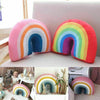 Soft Creative Stuffed Toy Back Cushion Plush Dolls Rainbow Shaped Sofa Pillow UK