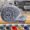 Luxury Solid Flannel Fleece Soft Warm Winter Blanket Faux Fur Throw Travel Mink