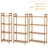 Floor Standing Bamboo Bookshelf Storage Unit Plant Stand Display Shelving Holder