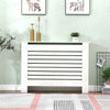 UK High Gloss Radiator Covers Wood Grill Cabinet With Slats Black/Grey/White