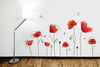 Walplus Wall Sticker Decal Wall Art Poppy Butterflies Spring Art Home Decoration