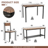 Modern 2/4 Seat Dining Table and Chairs Set Metal Wood Kitchen Home Restaurant