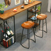 UK Antique Bar Stool Metal Legs Dining Kitchen Pub Breakfast Chair Non Slip Seat