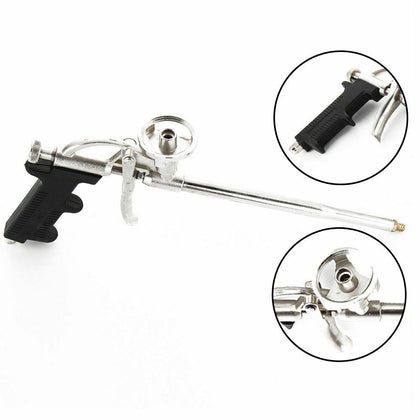 Professional PU Expanding Foam Gun Grade Applicator Chrome Plated All Metal Body
