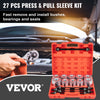 Press and Pull Sleeve Kit Bush Bearing Removal Kit27PCS45# Steel & Case