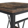 2 Tier Side End Table Industrial Rustic Wood Metal Bedside Nightstand Lamp Table