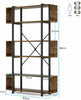 Tribesigns Vintage Bookcase for Home Office 6 Tier Bookshelf Living Room Divider
