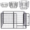 6/8 Panel Pet Play Pen Puppy Dog Animal Exercise Run Cage In/Outdoor Metal Fence
