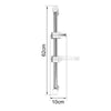 Perfect Chrome Shower Kit Adjustable Slider Riser Rail Bar Bracket with Fitting