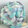Crib Bumper 200CM Knot Plush Bedding Bed Cot Braid Pillow Cushion Pad Protector