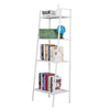 White Ladder Shelf 4Tier Storage Shelving Unit Standing Plant Display Metal Rack