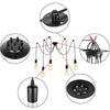 Vintage Ceiling lights chandelier black industrial pendant lamp shades spider UK