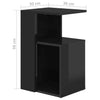 Living Room Modern Side Table High Gloss Black 36x30x56 cm Chipboard