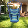 Hammock Hanging Rope Cotton Canvas Chair Swing Seat Patio Camping /w 2 Pillows