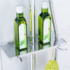 Bathroom Shelf Rack Storage Adjustable Holder Shower Rod Mounted Shampoo Basket
