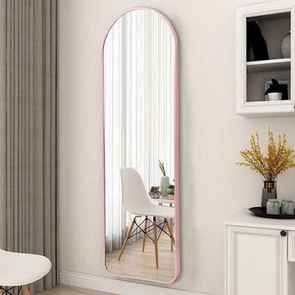 120cm Tall Full Length Wall Mirror Cloakroom Dressing Arched Metal Frame Mirror