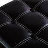 LARGE FAUX LEATHER FOLDING OTTOMAN POUFFE FOOT STOOL STORAGE BOX BLACK SINGLE