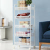 5 Tiers Metal Kitchen Trolley Cart Salon Beauty SPA Storage Shelf Rolling Wheels