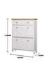 3 Tier Shoe Cabinet Storage Cupboard Footwear Stand Rack Wooden White