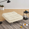 Single 1 Seater Cream Faux Leather Sofa Chair Lounge Settee Chaise Bedroom
