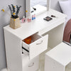 White Dressing Table Vanity Makeup Desk with 3 Drawers Mirror & Stool Bedroom UK